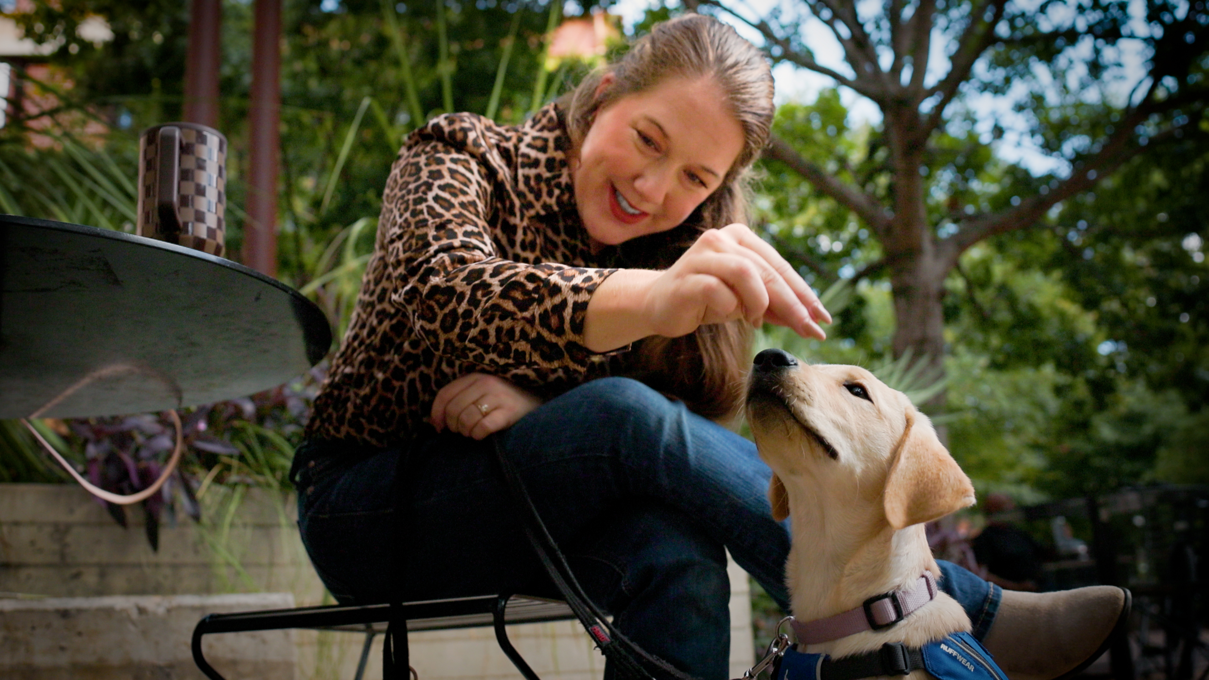 Katelyn and her guide dog
