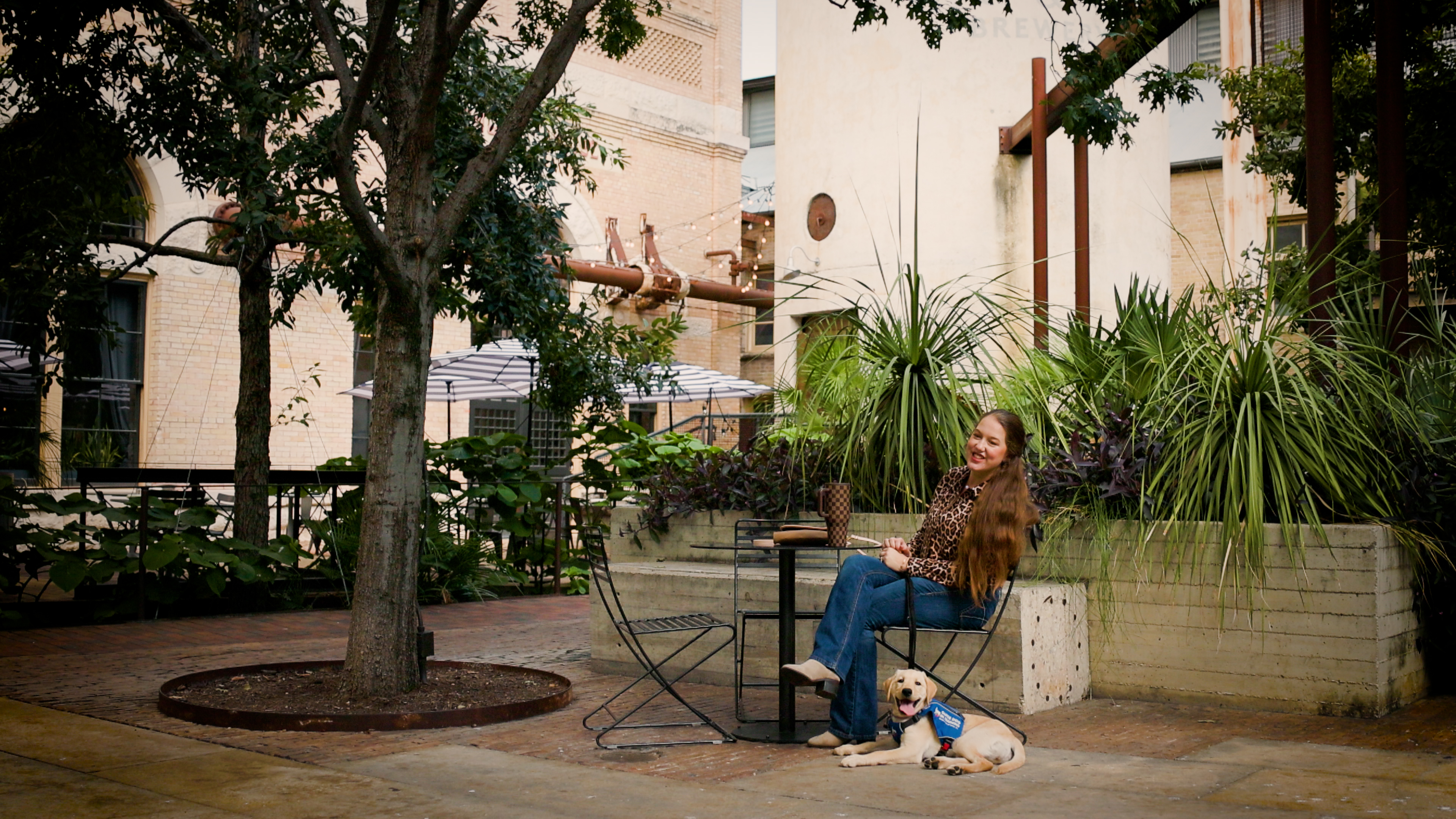 Katelyn and her guide dog